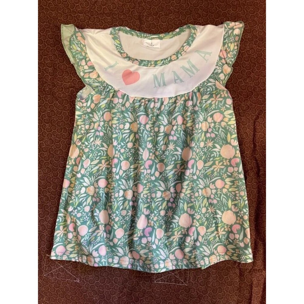 2T Toddler Girl I love a momma Shirt Floral